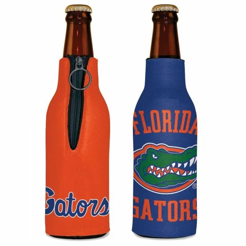 FLORIDA GATORS BOTTLE HOLDER COOZIE KOOZIE COOLER WITH ZIPPER Cover