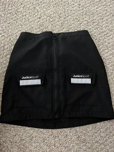 Justice Girls Size 18 Black  Skirt Built In Shorts Pull On - Picture 1 of 9