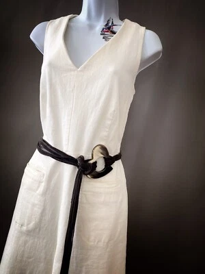 Natural Horn Heart Buckle Brown Boho Suede Fringe Vintage Belt Made in Canada - Image 1 of 4