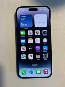 Apple iPhone 14 Pro Max 256GB AT&T Locked A2651 Black - Picture 1 of 3