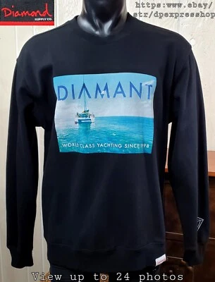 Moletom Diamond Supply gráfico frontal pulôver manga longa gola redonda adulto tamanho G - Imagem 1 de 4