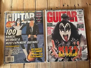 Guitar World Magazine 1997 / 1998 Ace Frehley & Gene Simmons With Posters! - Picture 1 of 4