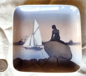 BING & GRONDAHL B & G Dish DEN LILLE 5" TRINKET TRAY 1300 HAVFRUE 6531 DENMARK - Picture 1 of 3