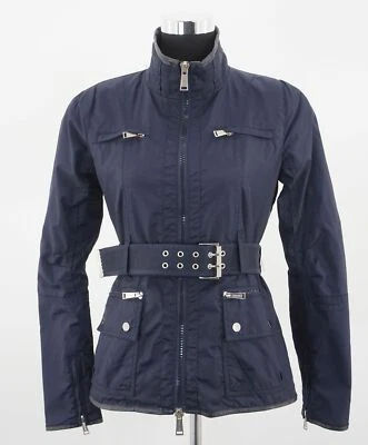 Silvian Heach Damen Jacke L blau dunkelblau Gürtel A072 - Bild 1 von 4