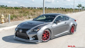 Lexus rcf front splitter lip body kit front bumper chin extension in grey primer - Bild 1 von 9