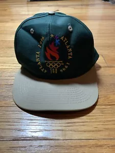 Vintage 1996 LOGO 7 Atlanta Summer Olympics Green - TAN Snapback Cap Hat - Picture 1 of 5