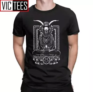 Baphomet Occult Wicca Divination Black Cotton T-shirt Free Postage - Picture 1 of 6