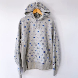 Champion Hoodie All Over Logo grau L (75 $) - Bild 1 von 6