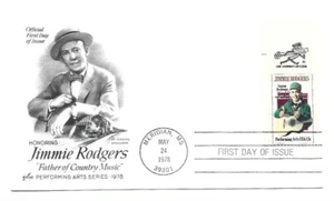 1755 Jimmie Rodgers, Artes Escénicas, ArtCraft Mr Zip FDC - Imagen 1 de 1