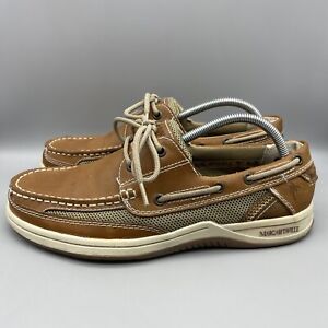 Margaritaville Anchor Boat Shoes Men’s Size 9 Lace Up Brown Leather Casual