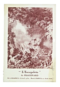 Vtg L'ESCARPOLETTE PARFUMERIE de FRAGONARD Perfume Card GRASSE PARIS - Picture 1 of 7