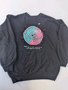 Vintage Elton John World Tour Sweatshirt jumper 1989 1990 black concert retro - Picture 1 of 8