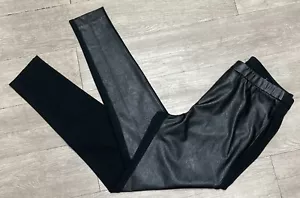 Chicos Damen Kunstleder vorne/Ponte Leggings hinten in Schwarz Größe 12T - Bild 1 von 10