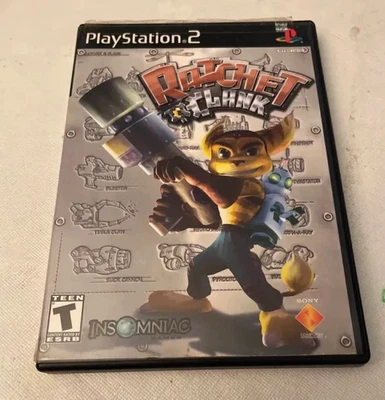 Ratchet & Clank Game in Case w/ Poster Black Label PlayStation 2 PS2 - Image 1 of 2