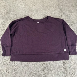 Vuori Sweatshirt Womens Large Purple Crewneck Pullover Lounge Casual Cozy Boxy - Picture 1 of 9