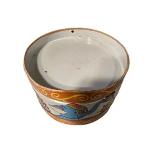 Chein Drum Tin Toy Circus Animals Motif Circa 1960s No Sticks Vintage Dented Rim - Picture 1 of 7