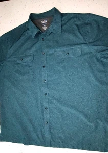 Croft & Barrow Shirt Men's Dark Green Quick Dry Performance SS Pockets XXL - Picture 1 of 5