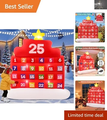 Magical 7FT Christmas Advent Calendar Inflatable with Daily Surprises & Lights - Image 1 of 4