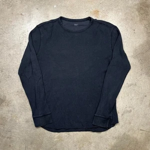 GAP Waffelstrick Thermo Langarmshirt schwarz verwaschen distressed - Bild 1 von 5