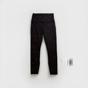 Lululemon hoch geschnittene Align Leggings Farbe pechschwarz rosa Linien Größe 6 - Bild 1 von 7