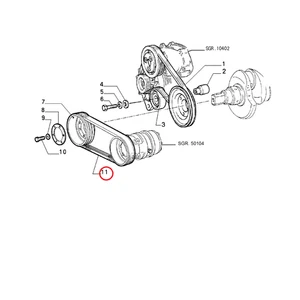 Riemen Trapez Fiat Tipo - Alfa 155 - Lancia Delta Original 7749145 - Imagen 1 de 1