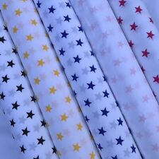 Tissu popline Stars 100 % coton, couture, lit bébé étoile coloré ROSE & HUBBLE 45"