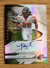 YVENSON BERNARD - 2008 SPx - Green Holofoil Rookies - S/N 140/199