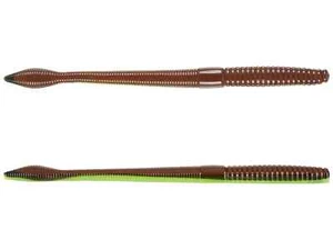 Strike King Bull Worm 8 inch Soft Plastic Worm 6 pack - Choose Color - Picture 1 of 10