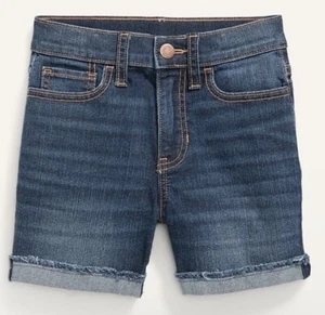 NWT Old Navy Girls Denim Jean Shorts High Waisted Rolled Cuff 4" inseam U Pick - Picture 1 of 3