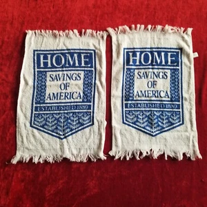 2 Home Savings of America Hand Towels 100% Cotton New - Picture 1 of 4