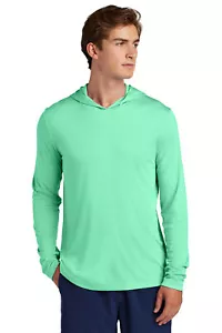Felpa con cappuccio Sport-Tek ST420LSH Pro manica lunga maglietta Dri UV UPF50 performance - Foto 1 di 14