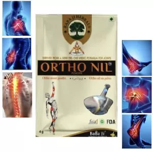 Babaji Herbals Ayurvedic ORTHO NIL Powder (4gm) for all types of Muscles Soarnes - Picture 1 of 3