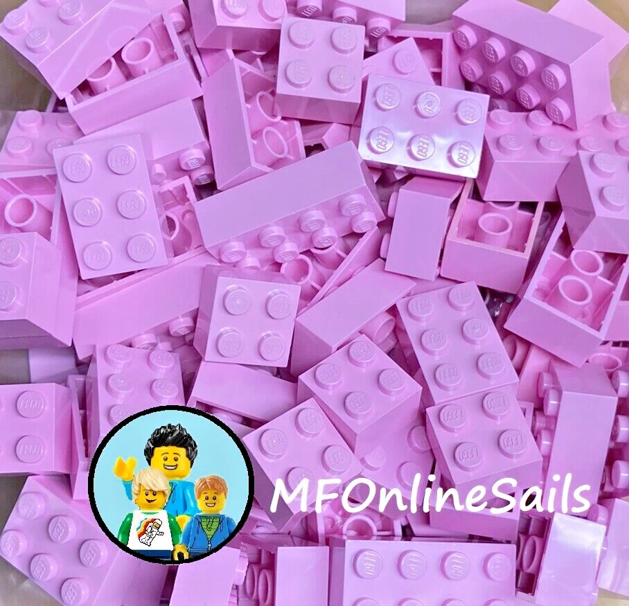 100 Pink Genuine LEGO Basic Bricks 2x2 2x3 2x4 Bulk Mix - Girls Friends - Image 1 of 4