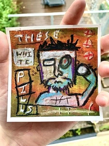 These White Pills, Miniworks, Original Artwork By LEvans - Picture 1 of 2