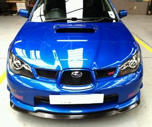 Subaru Impreza Hawkeye STi VLtd Front Splitter Lip 06-07 PU Plastic Gloss Black - Picture 1 of 5