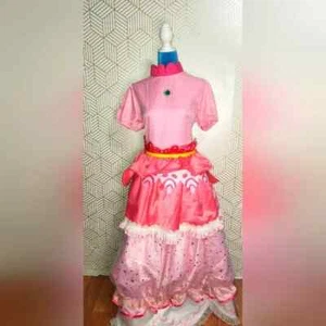 Womens pink princess peach full deluxe cosplay dress (please see description) - Picture 1 of 6