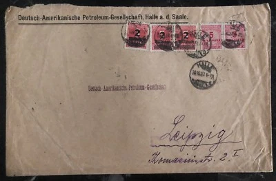 1923 Halle Germany Oversized Inflation Rate Cover American Petroleum T Leipzig B - Image 1 of 2