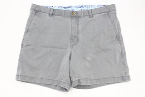 Tommy Bahama Men's sz 38 Chino Shorts Regular Fit Casual Gray Flat Front - Foto 1 di 7