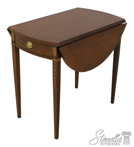 58885EC: COUNCILL CRAFTSMEN Inlaid Mahogany Federal Pembroke Table Cover
