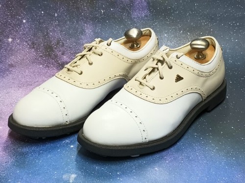 Adidas Z Traxion Oxford scarpe da golf donna 9 bianco marrone sabbia fit schiuma Adiprene