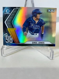 Greg Jones 2022 Bowman Chrome Top 100 Insert BTP-98 Tampa Bay Rays - Picture 1 of 1