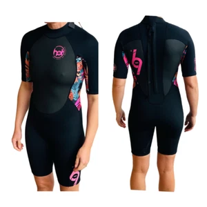 Shorty Wetsuit Ladies 3/2 mm Summer Short Wetsuit Hot surf 69 - Coral - Picture 1 of 4