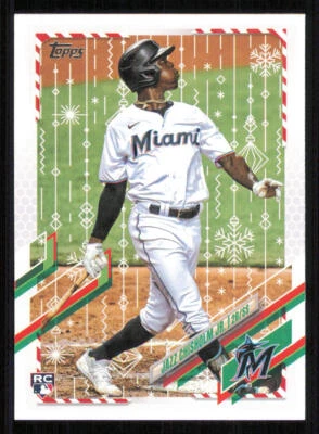 2021 Topps Walmart Holiday #HW182 Jazz Chisholm Jr. RC - Image 1 of 2