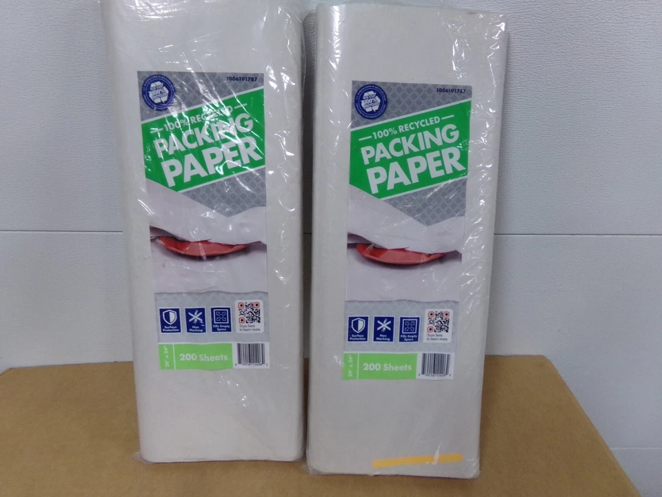 LOT OF 2 24 in. x 24 in. 100% Recycled Packing Paper (200-Sheets) - Image 1 of 3