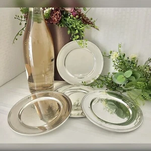 Sterling Silver Small Plates Alvin Sterling Monogrammed Sterling Dishes - 4 Pc - Picture 1 of 9