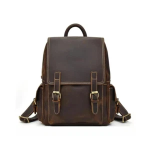 Vintage Leather Backpack, Travel Backpack, Men Rucksack - Picture 1 of 5