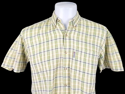 DUNLOP MOTORSPORT Mens Green Check S/S EVENING SHIRT - M (S) - 40" - RRP £79 - Imagem 1 de 4