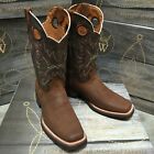 Men's Rodeo Cowboy Boots Genuine Leather Full Rubber Square Toe Boots #250-h