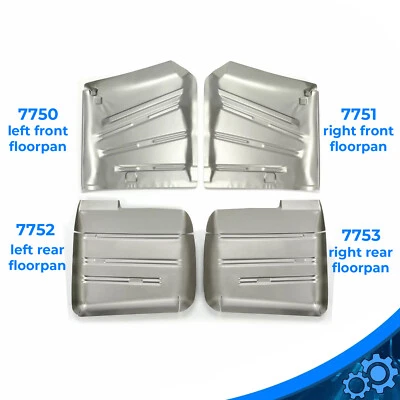 For 58 Chevy Impala Bel Air Biscayne Delray 4x Floor Pan Factory Style Thickness - Изображение 1 из 4