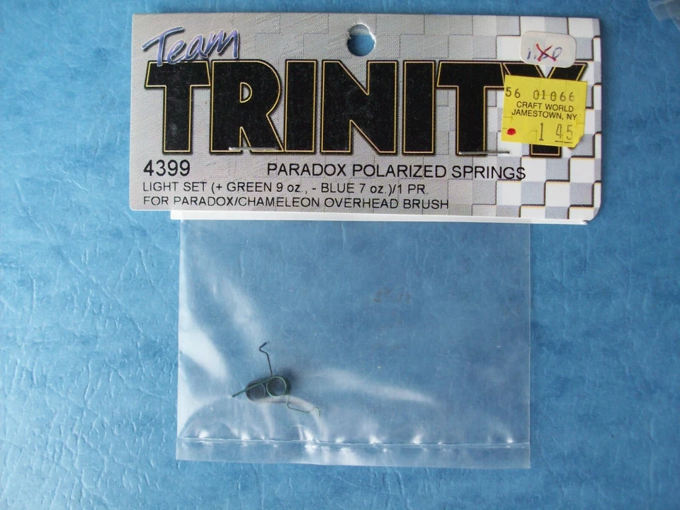 TRINITY 4399 BRUSHED MOTOR SPRINGS LIGHT SET GREEN BLUE 9 7 OZ PARADOX TRK4399 - Image 1 of 1